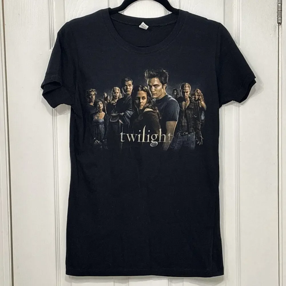 Twilight Movie Tee Double Sided Shirt Y2K Vampire Juniors XL Slim Fit Summit Ent - Picture 1 of 9